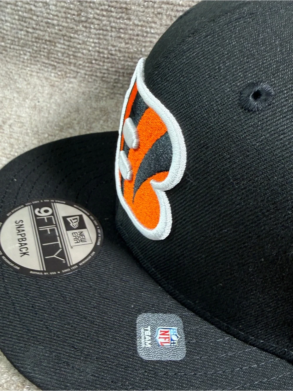 Cincinnati Bengals New Era 9Fifty SnapBack Hat Black Essentials Basic Cap NWT